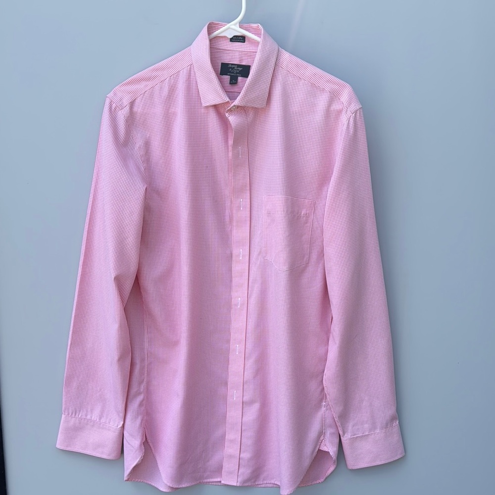 J. Crew Pink Dress Shirt Classic Button-Down men’s medium 15/15 1/2 neck‎